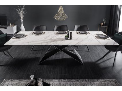 Designový jídelní rozkládací stůl Prometheus 180-260cm mramor