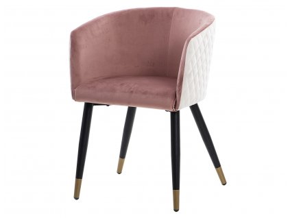 Designová židle Camelia Diamante růžová/bílá