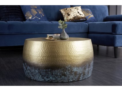 Designový konferenční stolek Optik Burn 60cm zlatý
