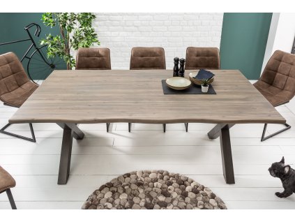 Masivní jídelní stůl Genesis Grey 160cm akácie
