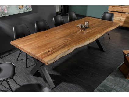 Masivní jídelní stůl Mammut X Honey 240cm 60mm akácie
