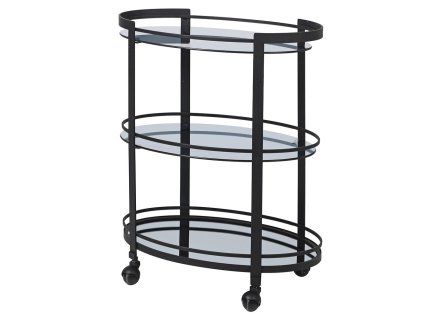 Zrcadlový servírovací stolek Smoked Mirror 80 cm