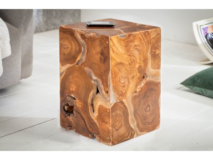 Stylová dřevěná stolička Woody 45cm teak