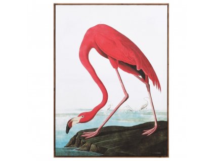 Stylový obraz Pink Flamingo 113x83cm