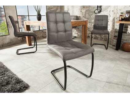 Designová pohupovací židle Modena šedá