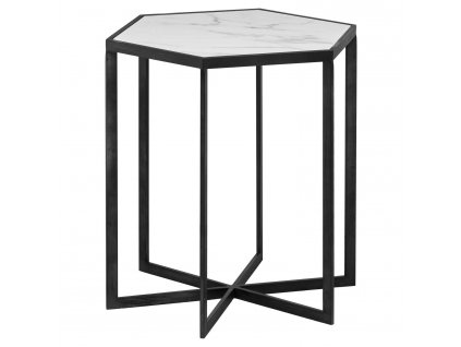 Art-Deco příruční stolek June 51cm s mramorovou deskou