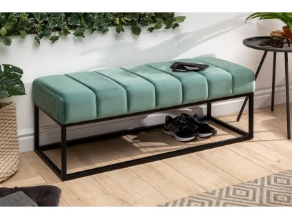 Designová čalouněná lavice Beauty 110cm mátová samet