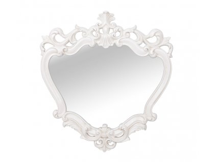 Zdobené Provence zrcadlo Juanita 45cm bílé