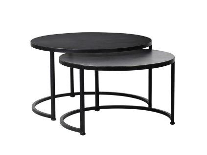 Stylový set kovových konferečních stolků