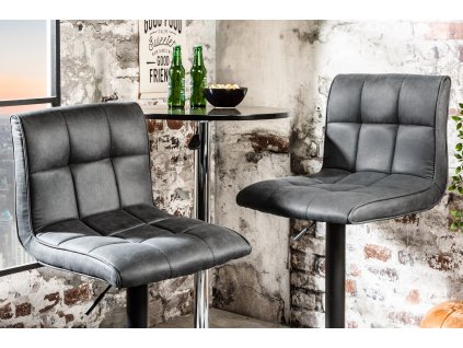 Designová barová židle Modena antická šedá