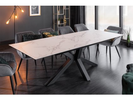 Luxusní jídelní stůl Galaxy 180-225cm rozkládací mramor