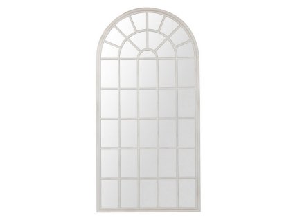 Stylové venkovské zrcadlo Antique Window 106x210cm bílá patinovaná