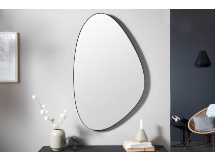Stylové asymetrické zrcadlo Bordon 90cm černá