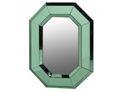 Designové zrcadlo Green Glori 100cm se zeleným rámem