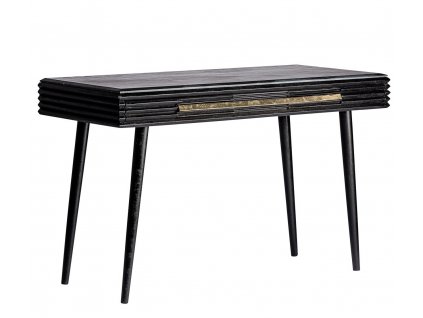 Luxusní Art-Deco konzolový stolek Marbella 144cm černý, mramorová deska