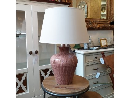 Luxusní kovová lampa ENDURO 64cm červená se stínidlem