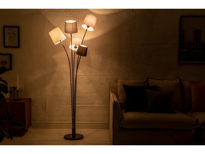 Moderní stojací lampa Levels 176cm černá/bílá/šedá