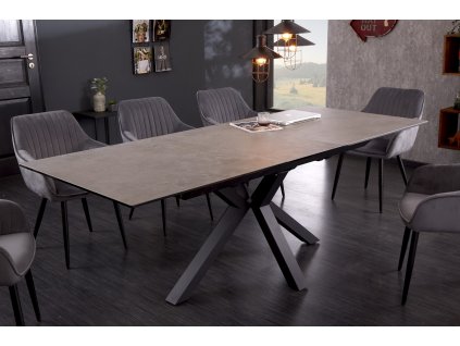 Luxusní jídelní stůl Galaxy 180-225cm rozkládací, betonový vzhled