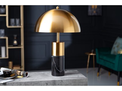 Stylová stolní lampa Borgua 52cm černý mramor