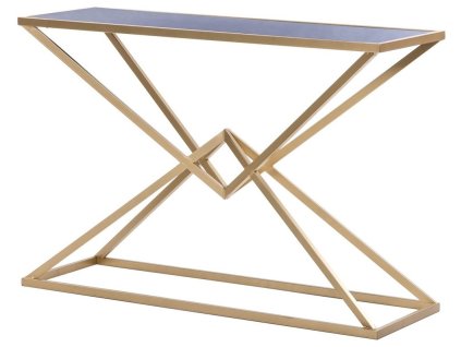 Luxusní konzole Ximena 120cm zlatá v Art-Deco stylu
