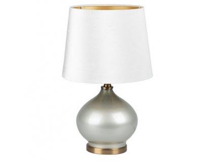 Luxusní skleněná lampa Daphne 54cm perleť/zlatá