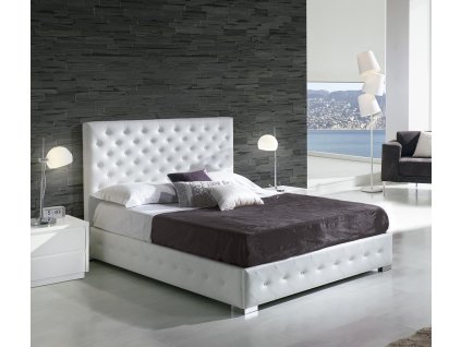 Designová čalouněná postel ALMA s úložným prostorem, na míru
