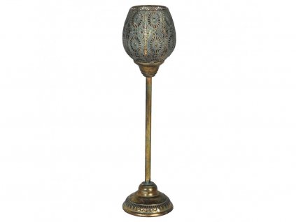 Štýlový vintage filigránový svietnik Goblet 46cm kov