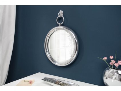 Designové nástěnné zrcadlo Portrait 41cm stříbrné