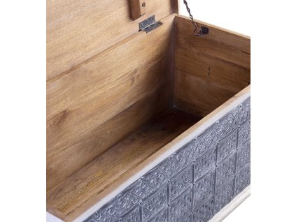 Orientální dřevěná truhla Sultan Blue 88cm