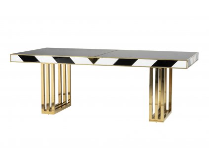 Designový jídelní stůl Pop Art Monaco 220cm zlatá zrcadlový nábytek