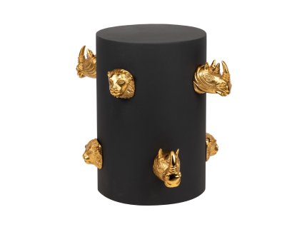 Stylový odkládací stolek Pop Art Golden Safari 64cm černá kovový nábytek