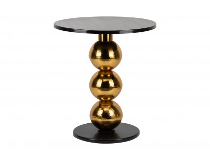 Designový jídelní stůl Pop Art Iron Gold 70cm černá/zlatá kovový