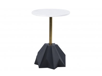 Kulatý odkládací stolek Pop Art Marble 41cm černá/bílá kulatá deska