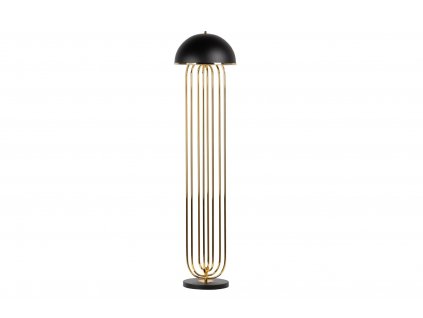Designová stojací lampa Pop Art Gold Elipse 170cm černá/zlatá kovové tělo