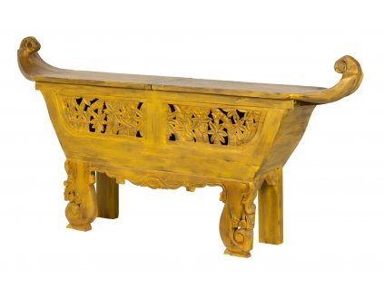 Orientální konzolový stolek Synnada 209cm teak žlutý masivní