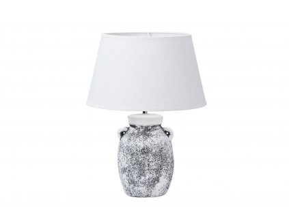 Keramická stolní lampa Patine Blanche 53cm černá/bílá