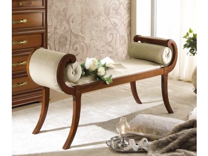 Luxusní čalouněná lavice Ricardo 137cm ořech
