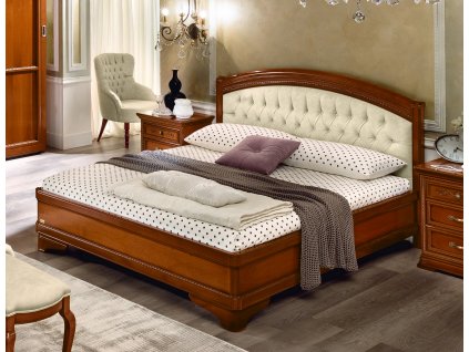 Klasická postel Ricardo Chesterfield 160-180cm ořech