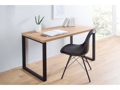 Industriální psací stůl Studio Oak II 120 cm dub/černý