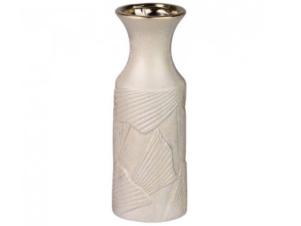Stylová keramická váza Mila 30cm champagne