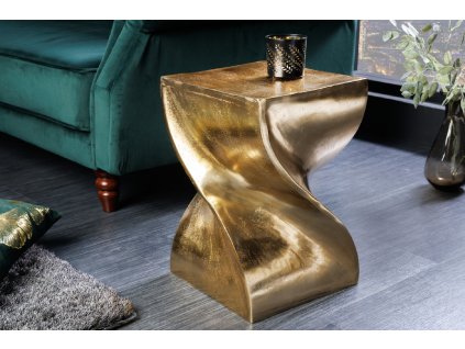 Stylová moderní stolička Twist 45cm zlatá