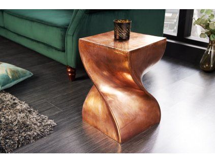Designová měděná kovová stolička Twist