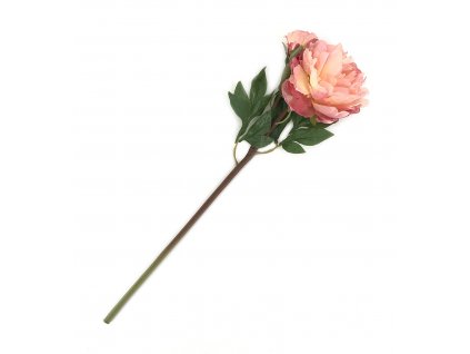 Dekorace umělá květina Peonia Grace Rosa 55cm