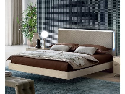 Moderní postel Lauren Sand II 160/180cm s LED osvětlením