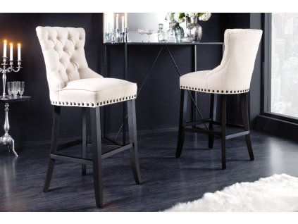 Luxusní barová židle Modern Barock III béžová