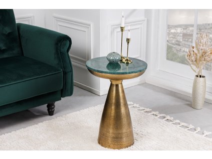 Luxusní příruční stolek Green Marble 30cm