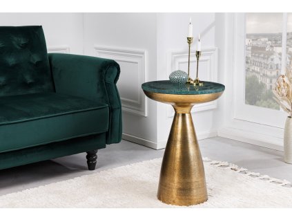 Luxusní příruční stolek Green Marble 40cm