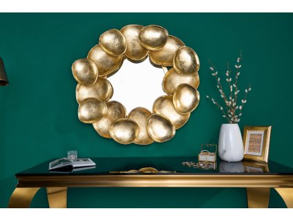 Designové nástěnné zrcadlo Varis 70cm zlaté