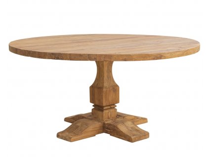 Masivní kulatý jídelní stůl Orlando 160cm teakové dřevo