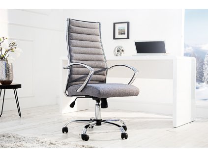 Moderní kancelářská židle Dean šedá/chrom
